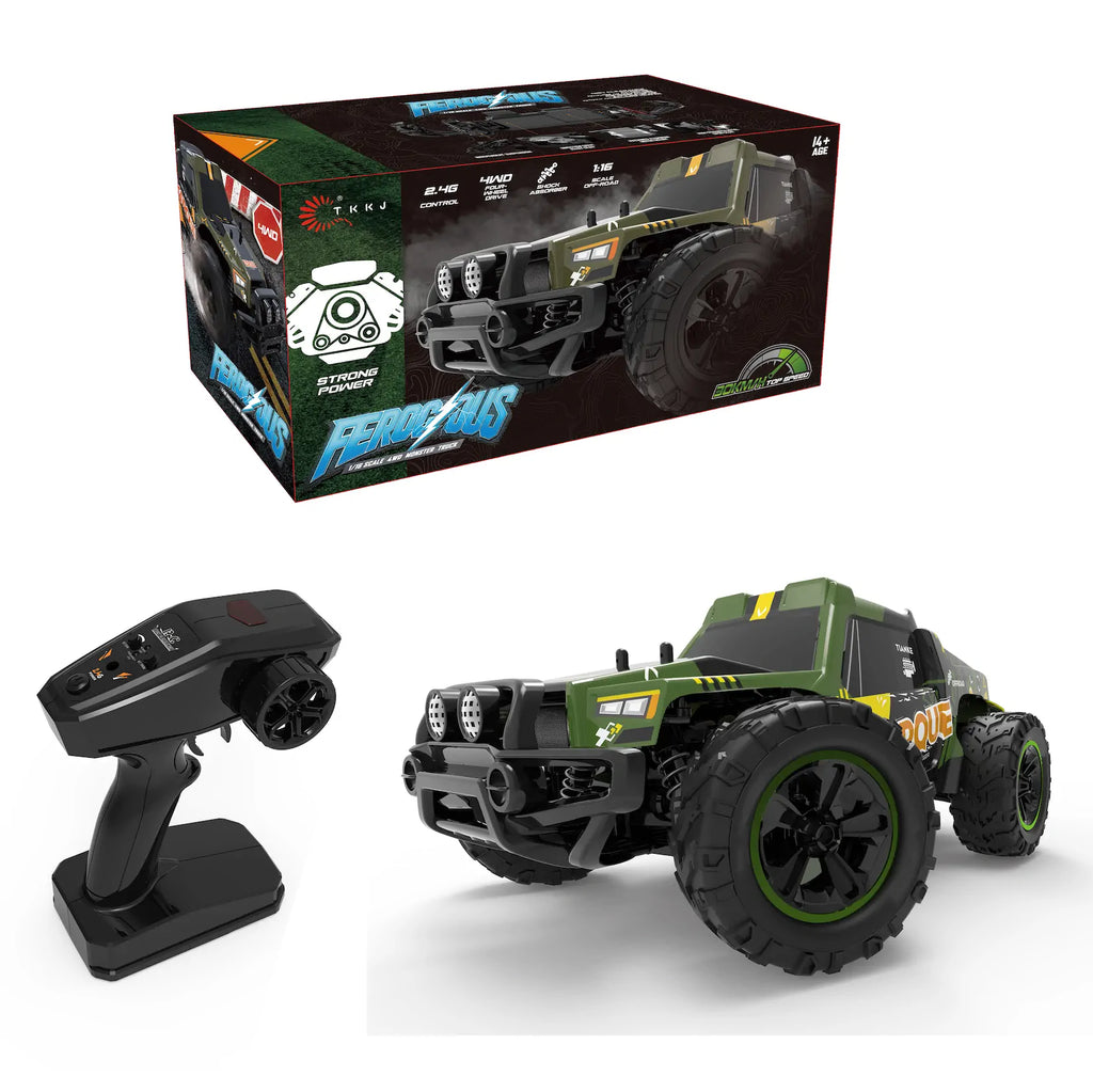 FEROCIOUS RC Remote Controlled Four-Wheel Drive Monster Truck - TOYBOX Toy Shop