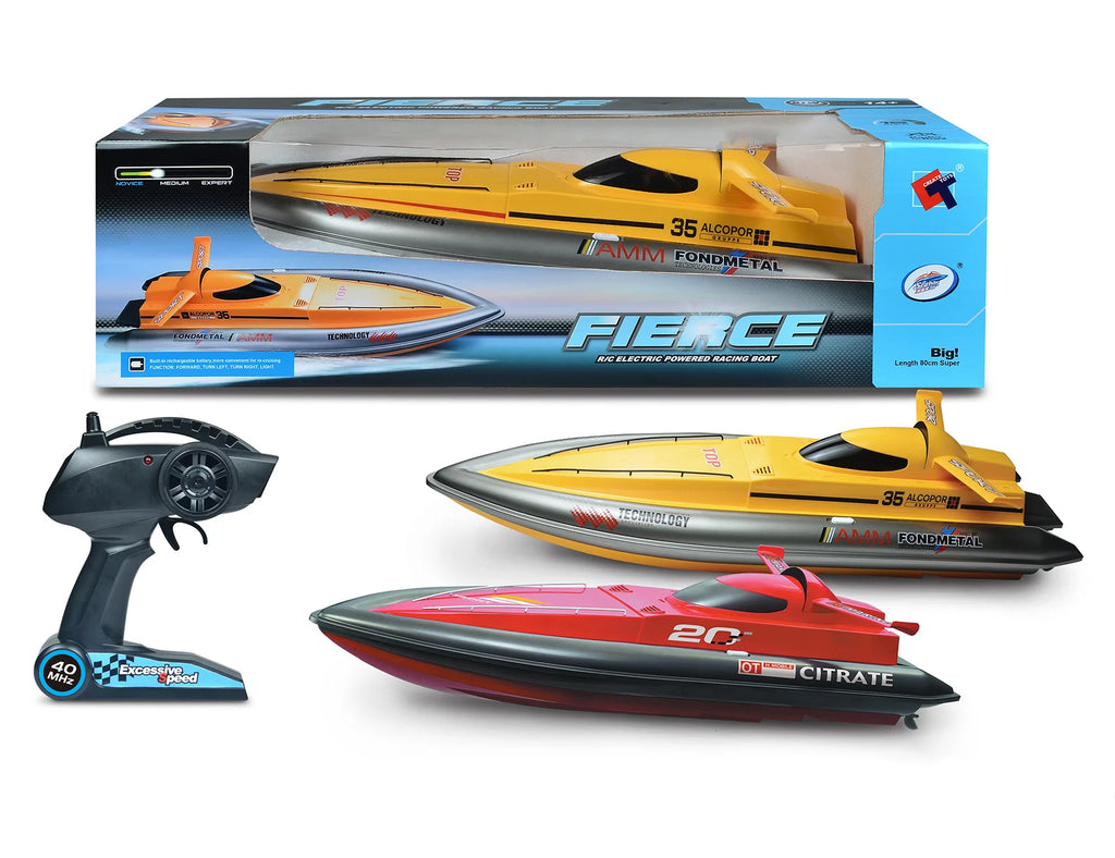 FIERCE Super Large Size Remote Controlled Racing Speedboat 80cm - TOYBOX Toy Shop