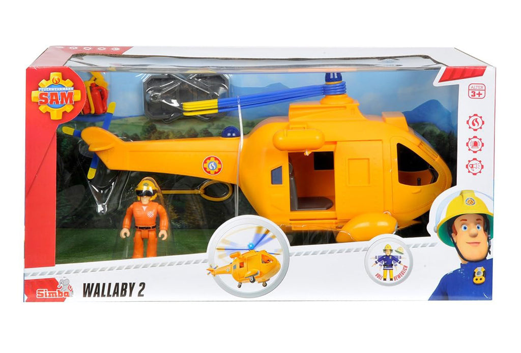 Fireman Sam Large Helicopter Wallaby II with Action Figure - TOYBOX Toy Shop