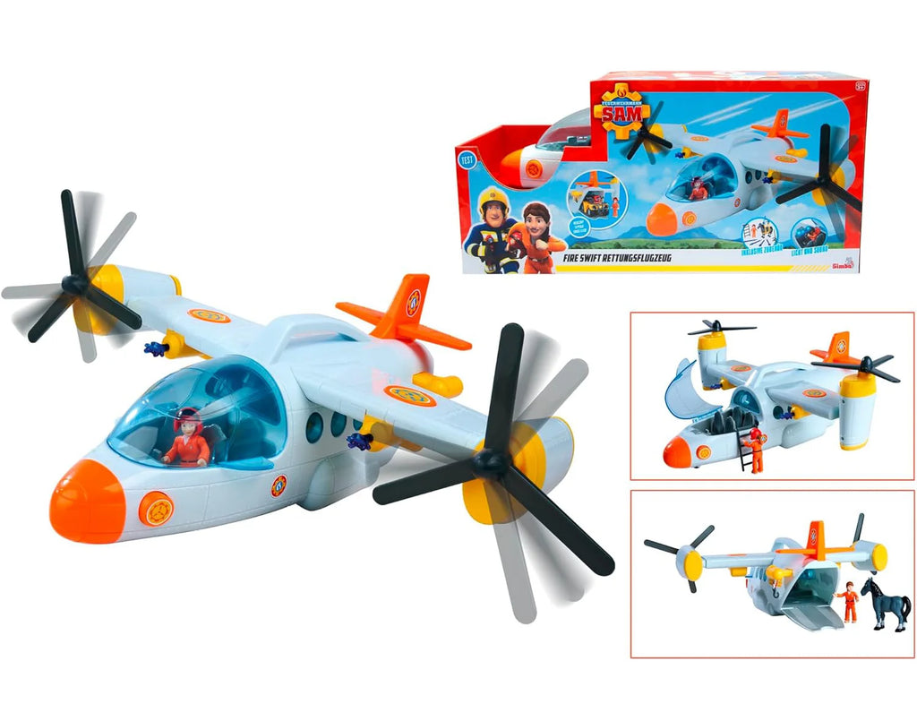 Fireman Sam Large Rescue Plane Fire Swift Playset - TOYBOX Toy Shop