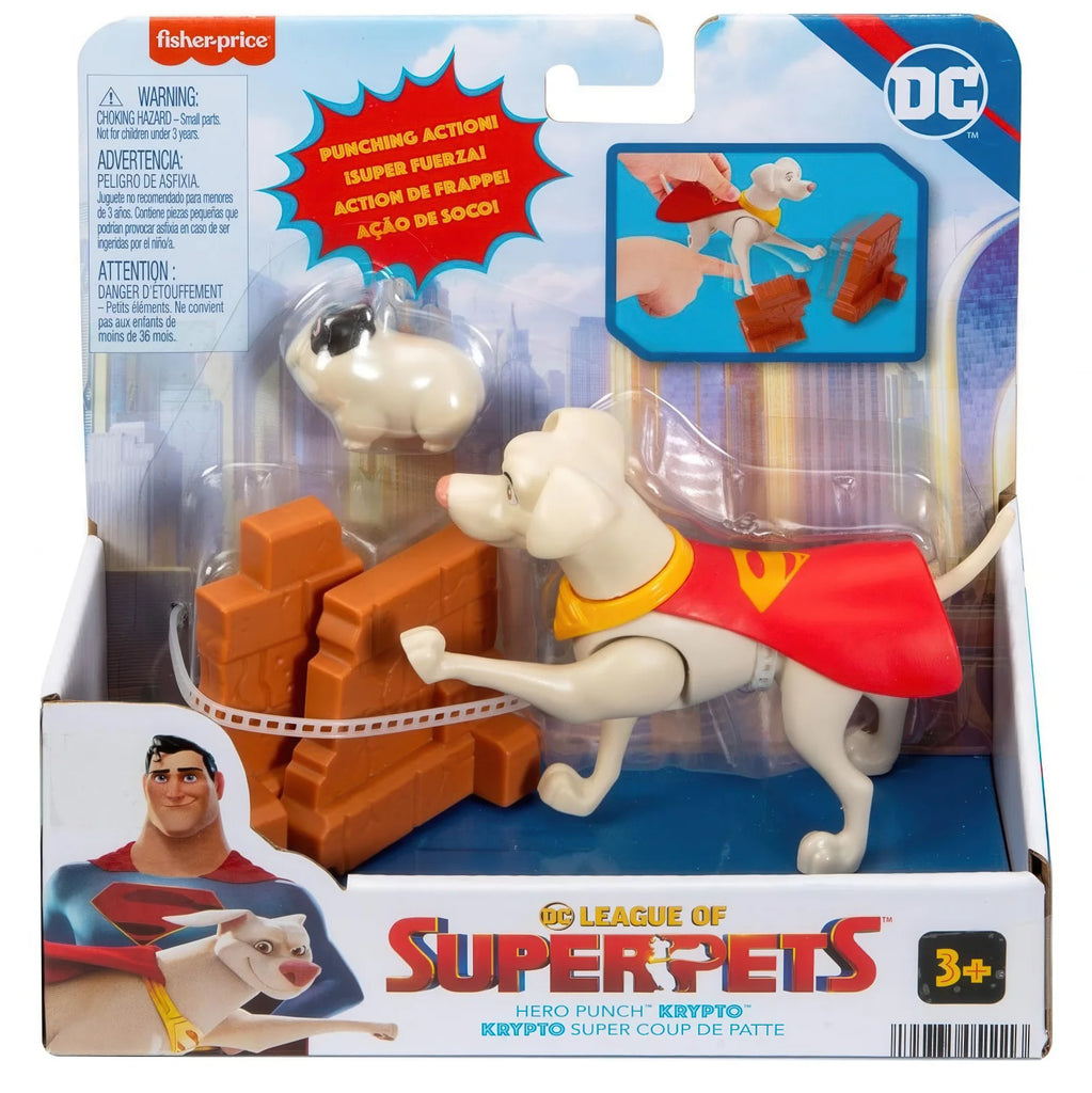 Fisher-Price DC League of Super-Pets Hero Punch Krypto Poseable Figure - TOYBOX Toy Shop