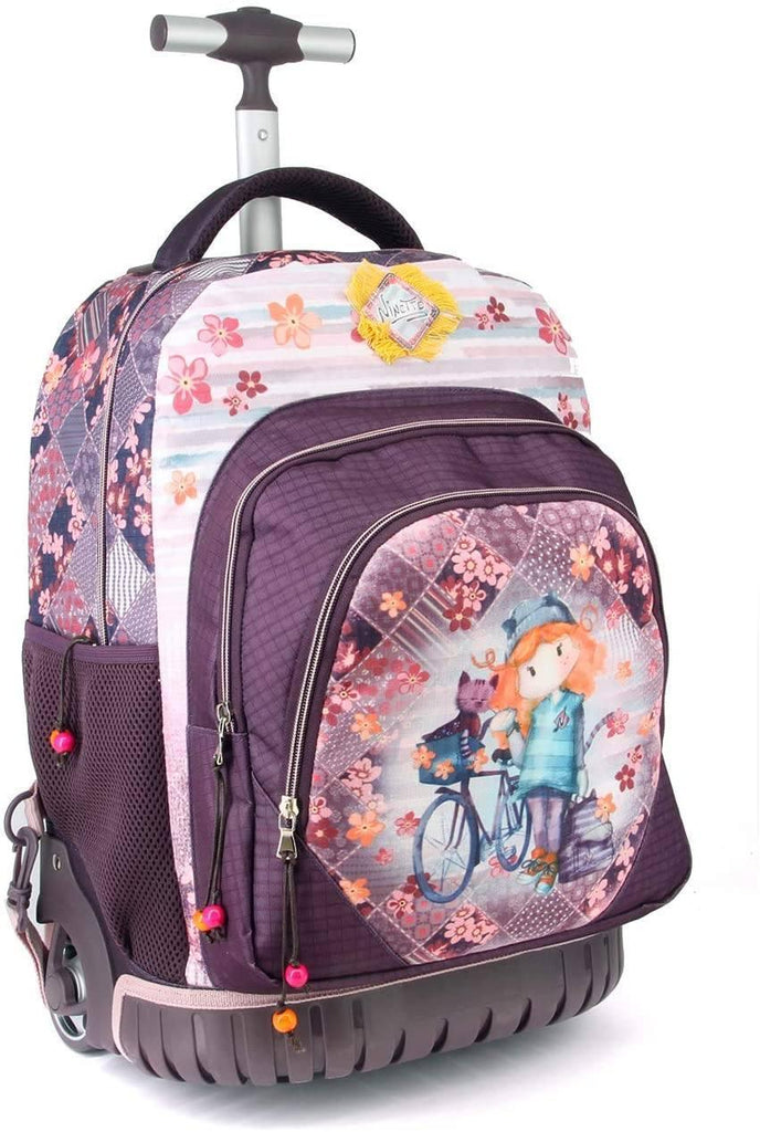 Forever Ninette Bicycle-GTS School Trolley Backpack, 47 cm - TOYBOX Toy Shop