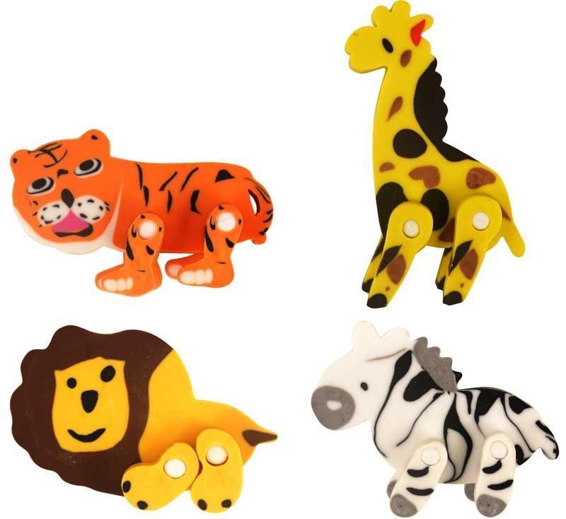Fun Stationary Erasers Jungle Animals - Assorted - TOYBOX Toy Shop