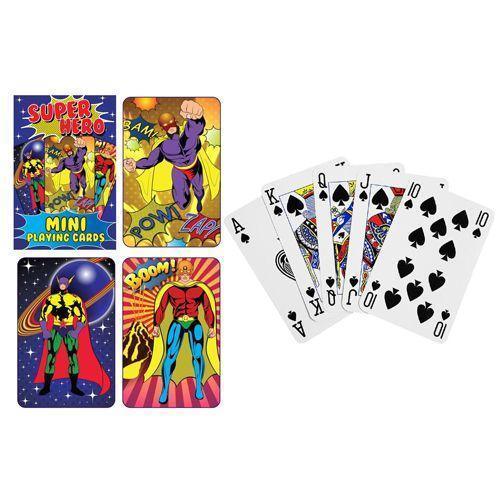 Fun Stationery Cards Playing Mini Super Hero 6 x 4cm - Assortment - TOYBOX Toy Shop