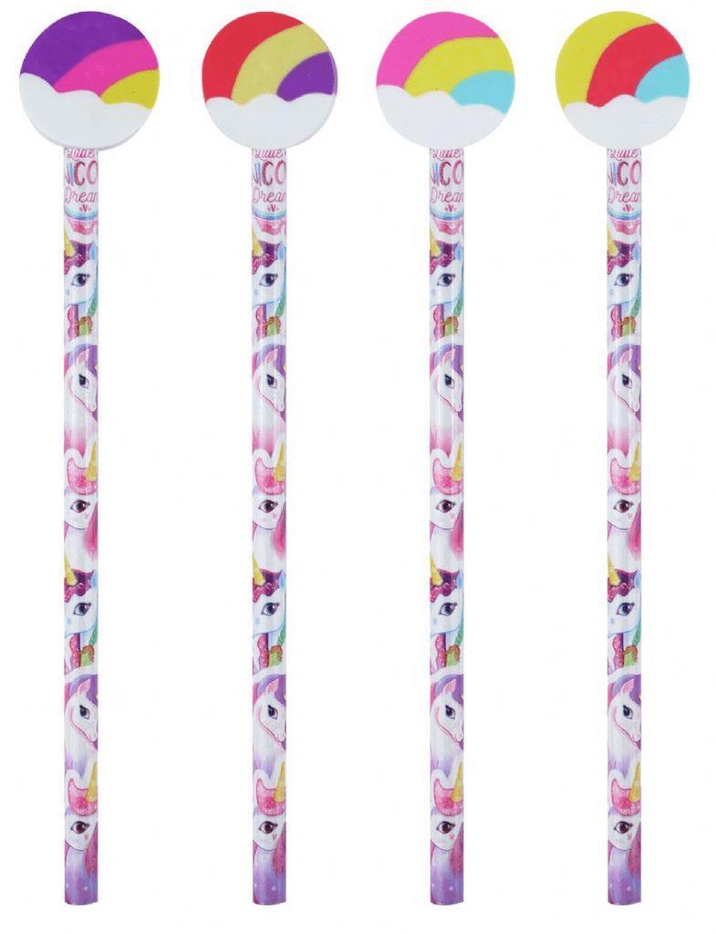 Fun Stationery Unicorn Pencil With Eraser Top - Assorted - TOYBOX Toy Shop