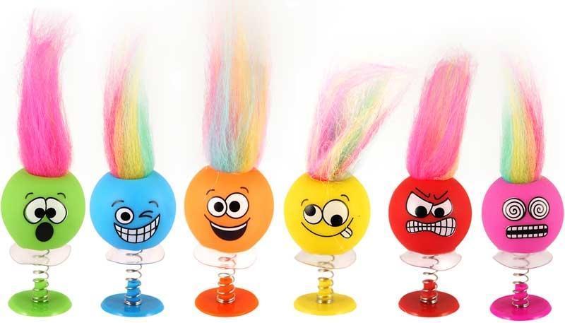 Fun Toys Jump Ups Smile Faces With Hair 6cm - Assortment - TOYBOX Toy Shop