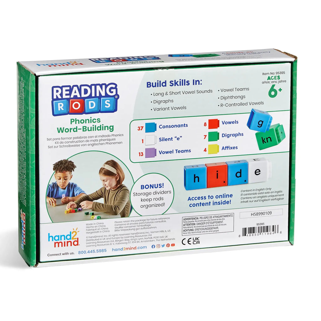 Hand2Mind Reading Rods Phonics Word-Building - TOYBOX Toy Shop