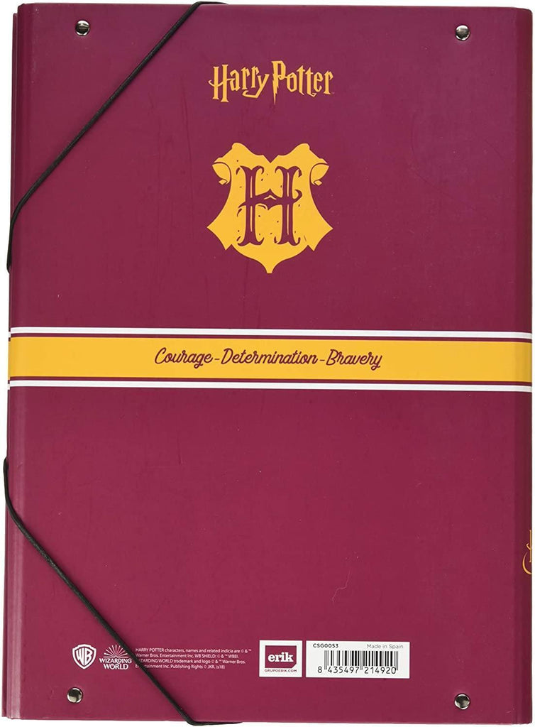 Harry Potter Gryffindor A4 Elasticated Folder - TOYBOX Toy Shop