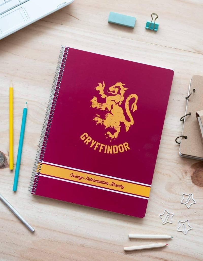 Harry Potter Gryffindor Spiral Bound Ruled Notebook A4 - TOYBOX Toy Shop