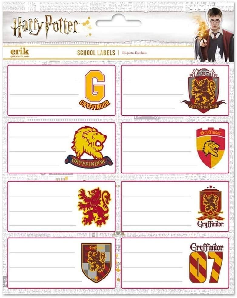 Harry Potter Self-Adhesive Labels - Gryffindor - TOYBOX Toy Shop