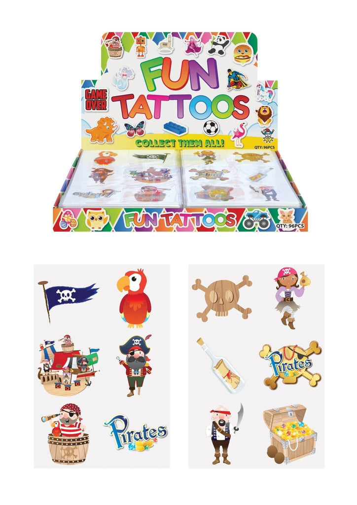 Hendrandt N51051 Mini Pirate Temporary Tattoo Sheets - Assortment - TOYBOX Toy Shop