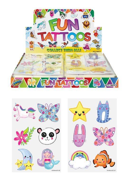 Hendrandt N51430 Mini Cute Temporary Tattoo Sheets - Assorted - TOYBOX Toy Shop