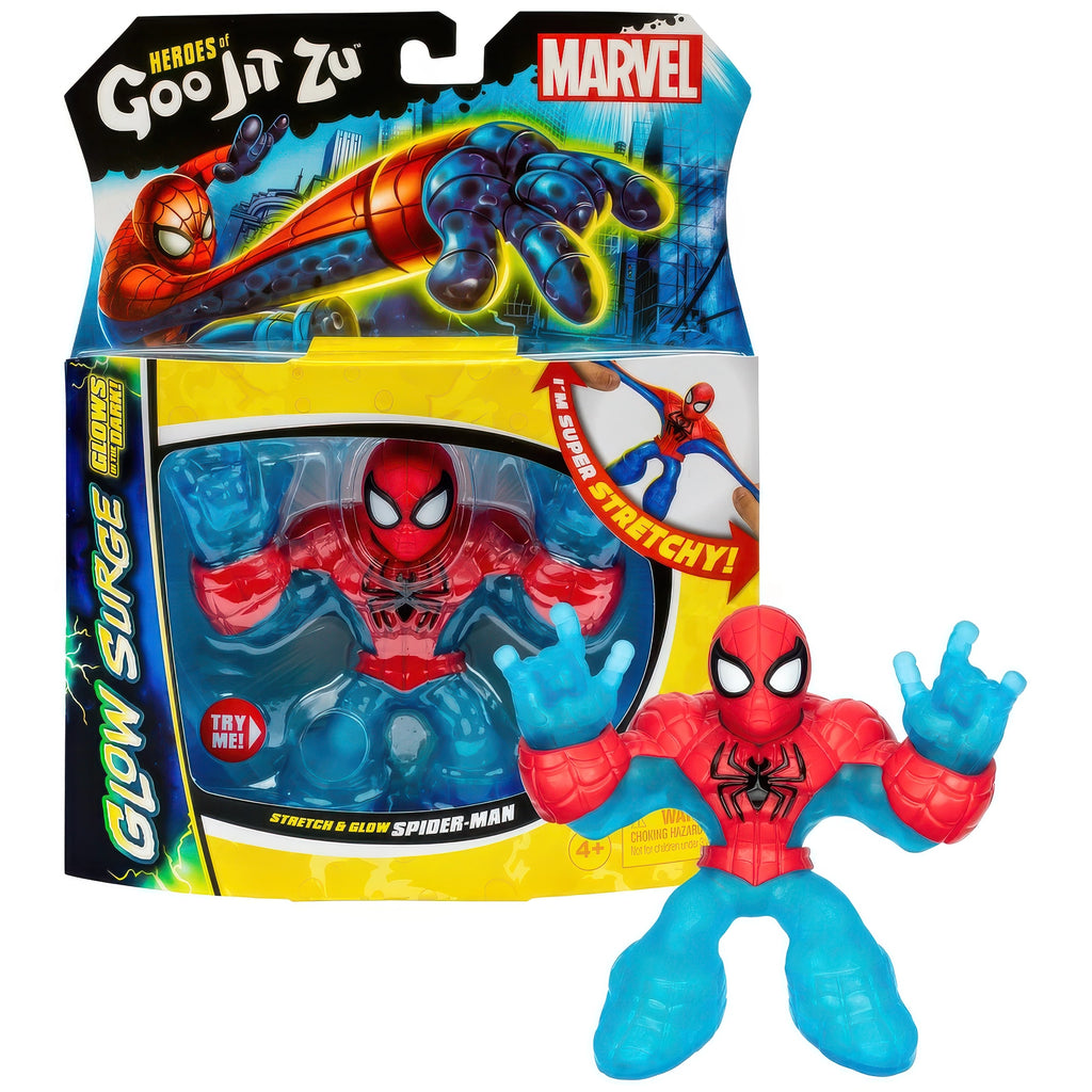 Heroes of Goo Jit Zu Stretch and Glow Spider-Man - TOYBOX Toy Shop