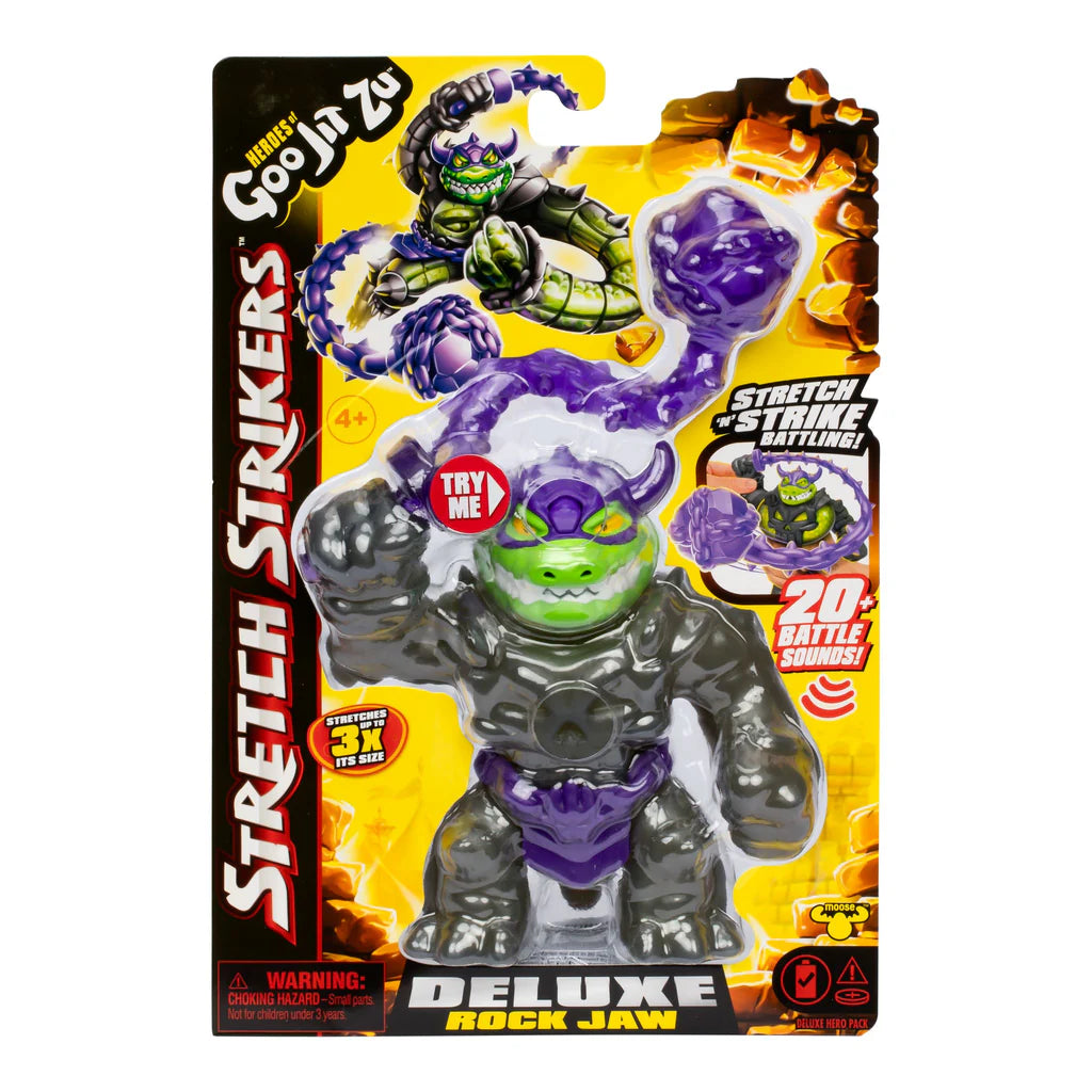 Heroes of Goo Jit Zu Stretch Deluxe Hero Figure - Rockjaw - TOYBOX Toy Shop