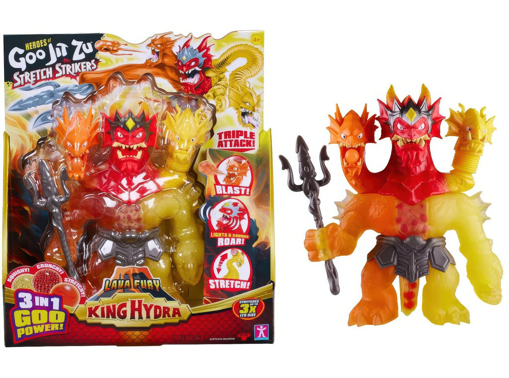 Heroes of Goo Jit Zu Stretch Strikers – Lava Fury King Hydra - TOYBOX Toy Shop