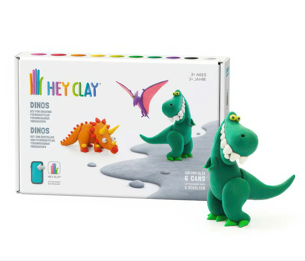 Hey Clay 6 Can Set - Dinos - TOYBOX Toy Shop