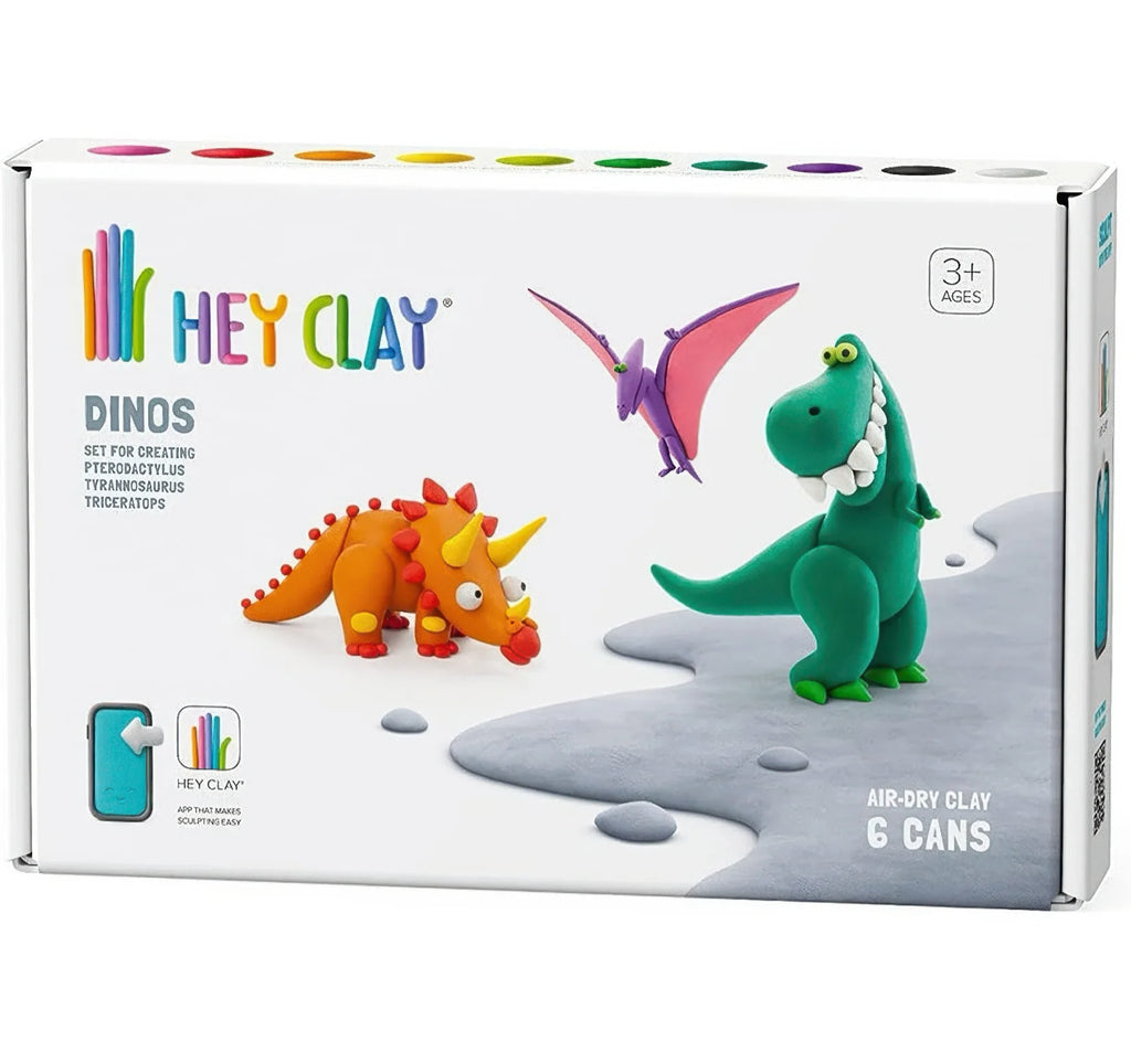 Hey Clay 6 Can Set - Dinos - TOYBOX Toy Shop