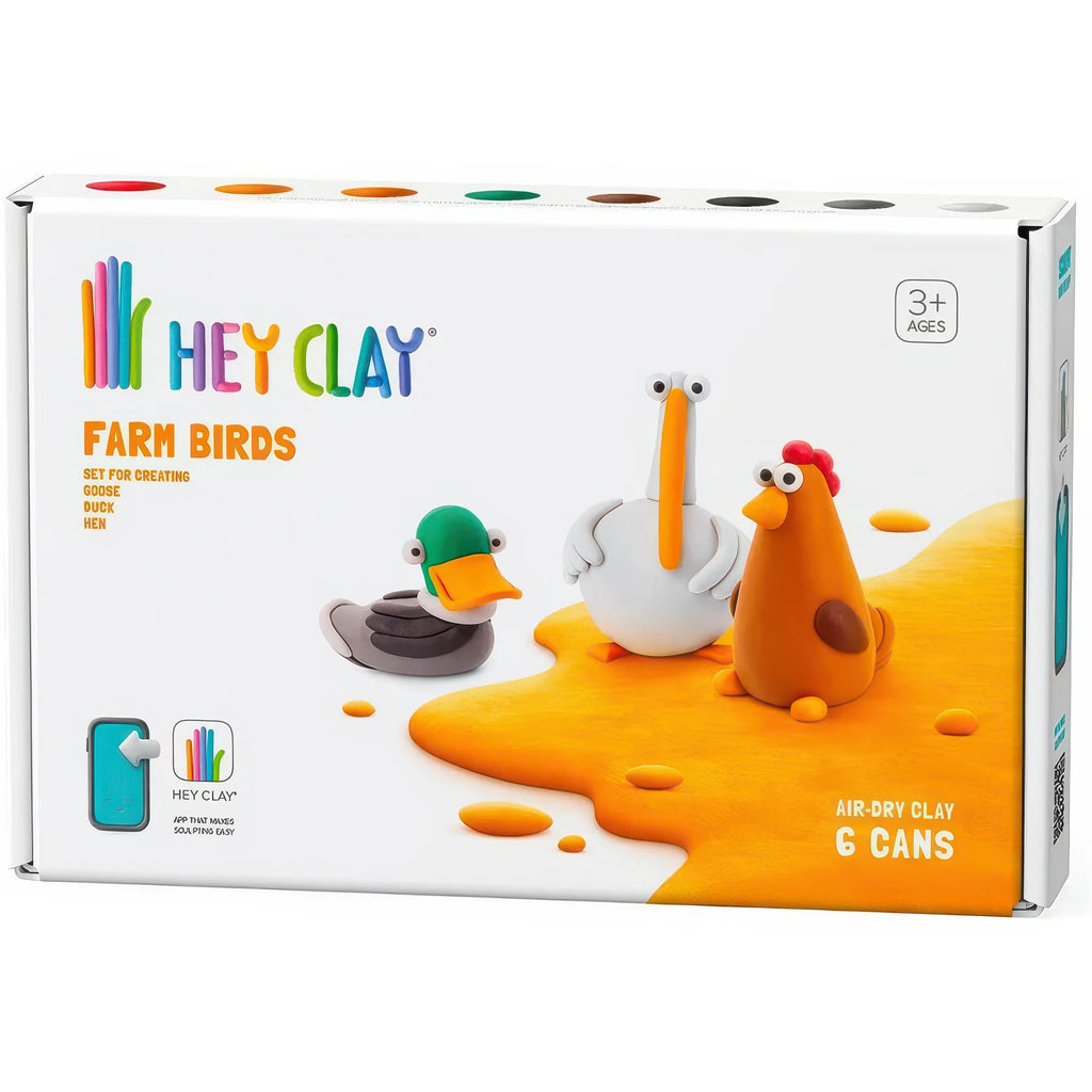 Hey Clay Farm Birds - Children's Modelling Clay Set - TOYBOX Toy Shop