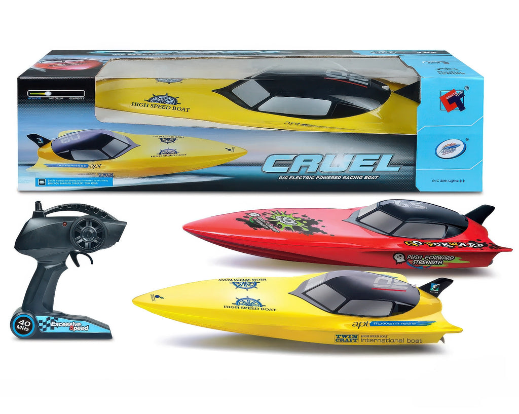 CRUEL High-Speed 2.4 GHz RC Racing Boat 74cm with Lights - TOYBOX Toy Shop