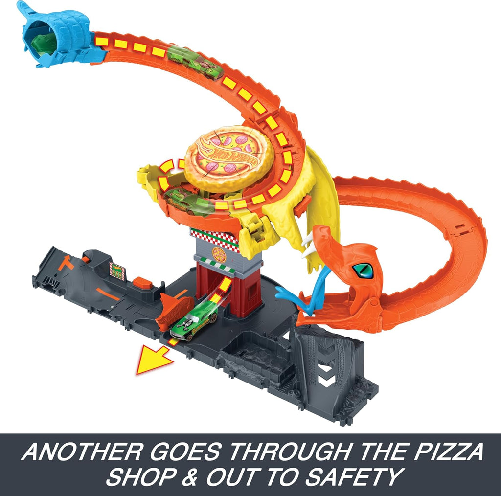 Hot Wheels City Pizza Slam Cobra Attack Track Set - TOYBOX Toy Shop