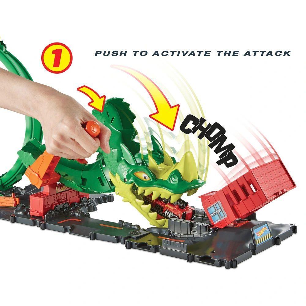 Hot Wheels Dragon Drive Firefight Playset and Vehicle - TOYBOX Toy Shop