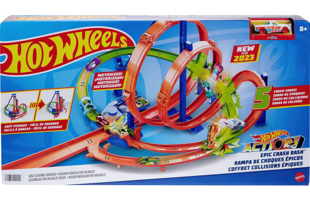 Hot Wheels Epic Crash Dash Toy Car Track Set - TOYBOX Toy Shop