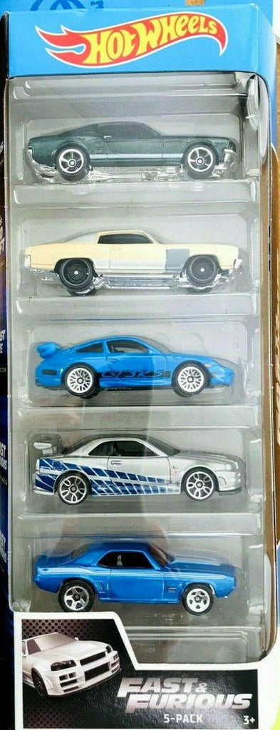 Hot Wheels Fast & Furious Set of 5 Diecast Cars - TOYBOX Toy Shop