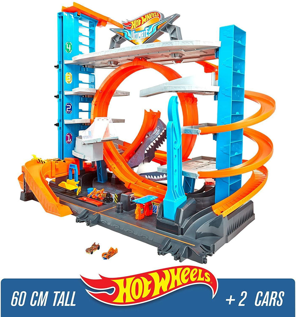 Hot Wheels FTB69 City Garage with Loops and Shark - TOYBOX Toy Shop