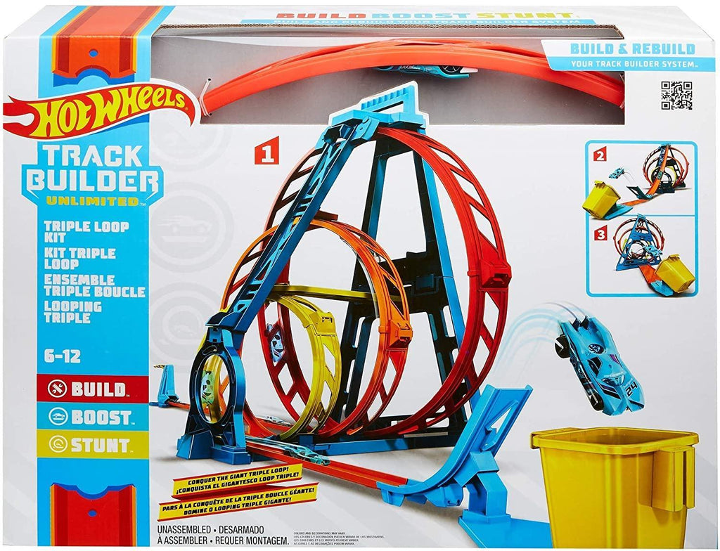 Hot Wheels GLC96 Track Builder Unlimited Triple Loop Kit - TOYBOX Toy Shop