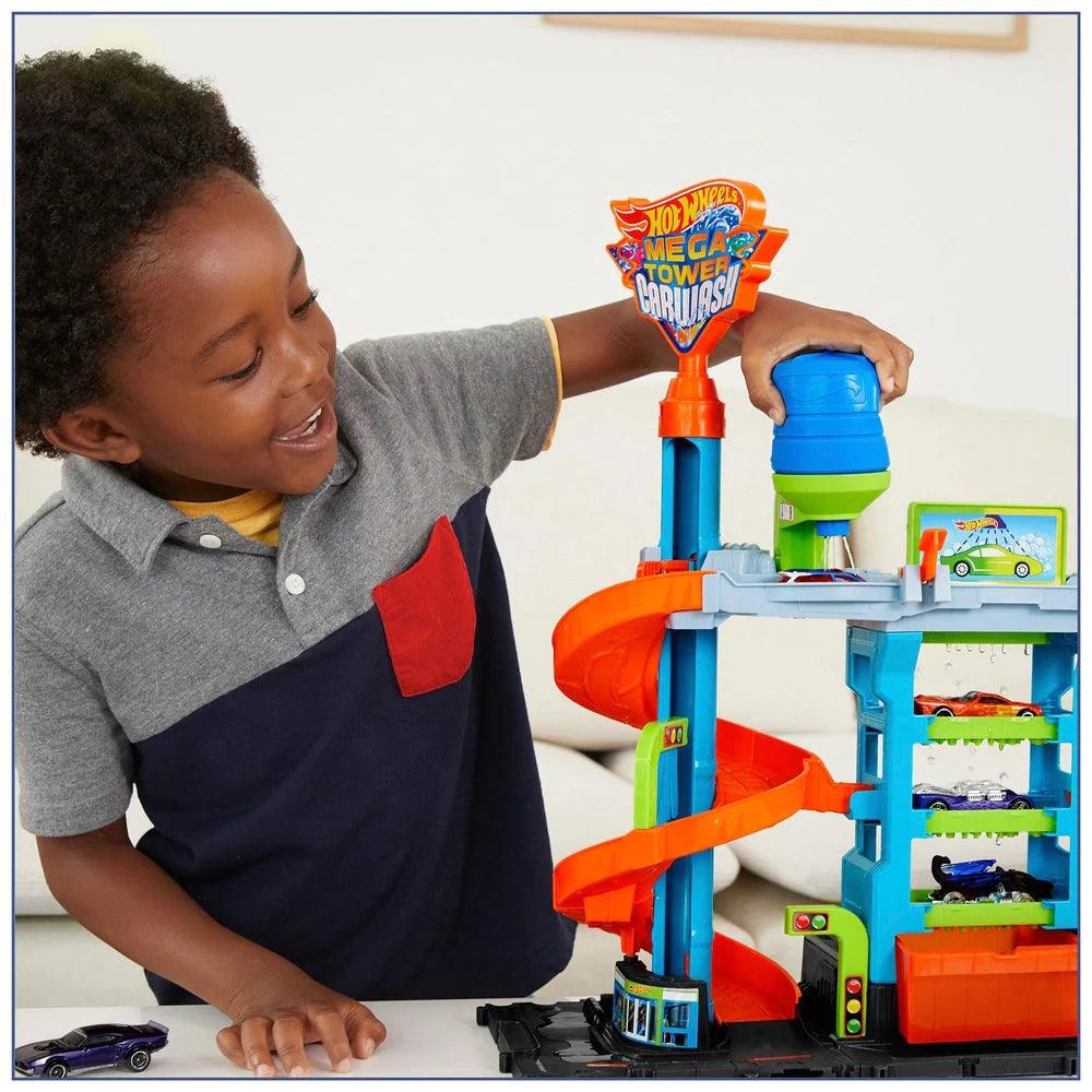 Hot Wheels Mega Tower Car Wash Playset - TOYBOX Toy Shop