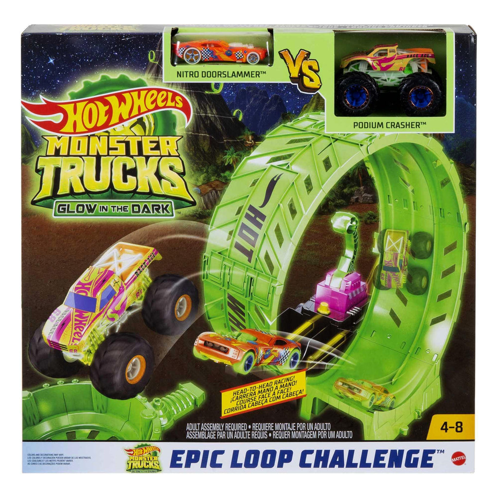 Hot Wheels Monster Trucks Glow-In-The Dark Epic Loop Challenge - TOYBOX Toy Shop