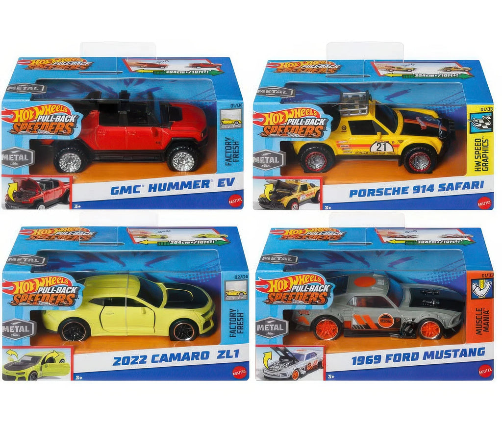 Hot Wheels Pull-Back Speeders Toy Car - Assortment - TOYBOX Toy Shop