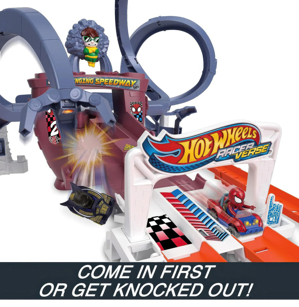 Hot Wheels RacerVerse Spider-Man's Web-Slinging Speedway - TOYBOX Toy Shop