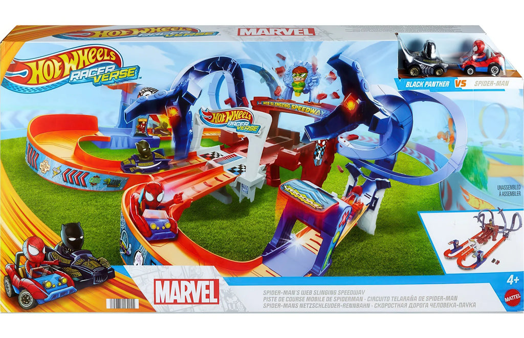 Hot Wheels RacerVerse Spider-Man's Web-Slinging Speedway - TOYBOX Toy Shop