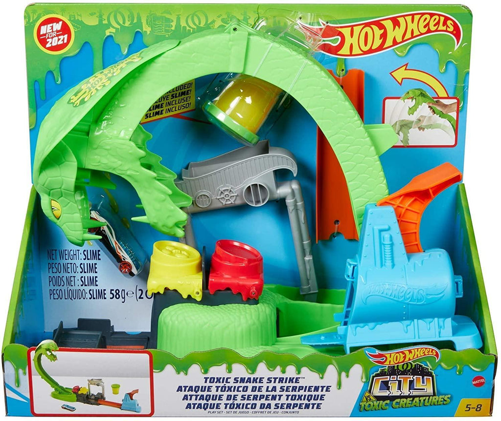 Hot Wheels Toxic Snake Strike Challenge Playset - TOYBOX Toy Shop