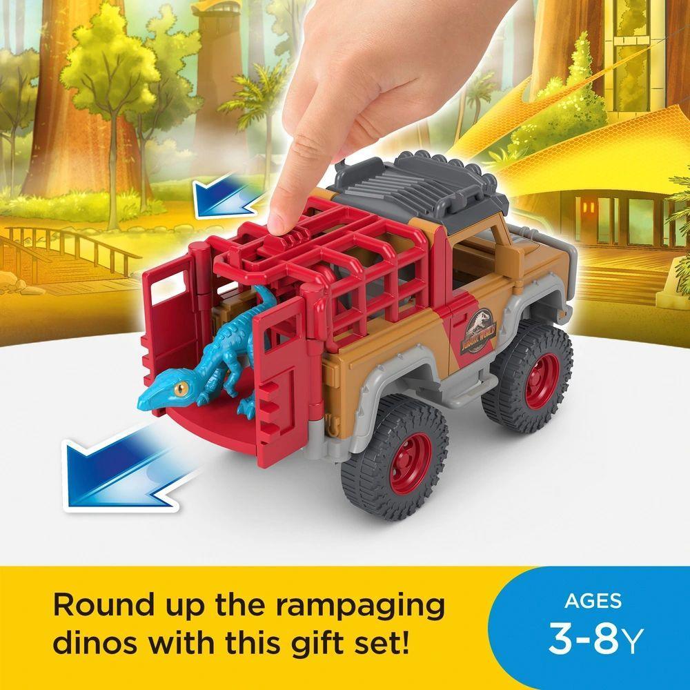 Imaginext Jurassic World Camp Cretaceous Vehicle, Figure and Dinos Pack - TOYBOX Toy Shop