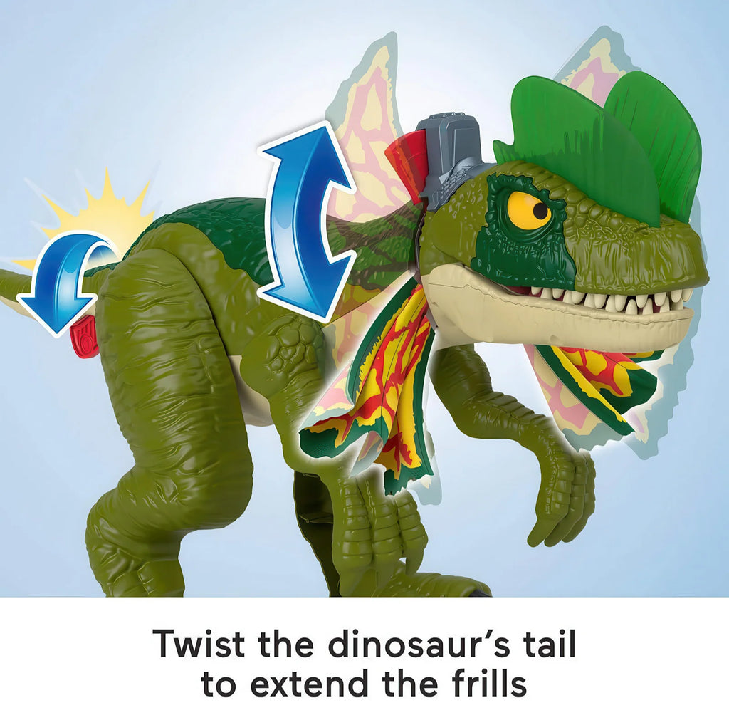 Imaginext Jurassic World Dinosaur 66cm Toy Batting Action Dilophosaurus - TOYBOX Toy Shop