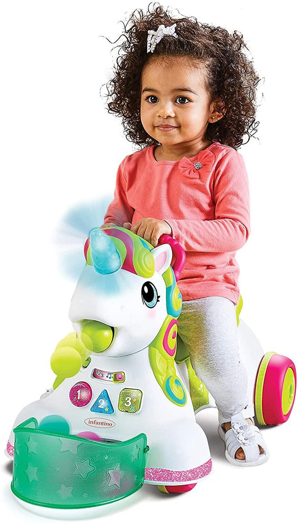 Infantino 3-in-1 Sit, Walk & Ride Interactive Unicorn - TOYBOX Toy Shop