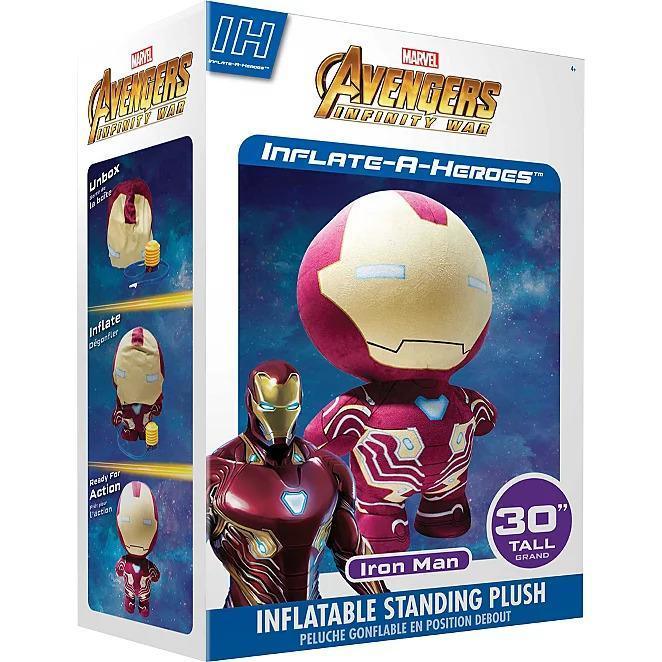 Inflate-A-Heroes Inflatable Plush - 30-Inch Iron Man - TOYBOX Toy Shop