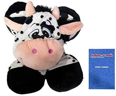 Inflate-A-Mals Inflatable 20" Ride-On Cow Black/White - TOYBOX Toy Shop