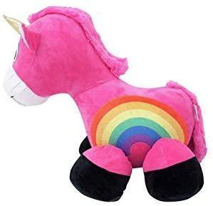 Inflate-A-Mals Soft and Cuddly Inflatable Ride On Unicorn, 20-Inch, Pink with Rainbow - TOYBOX Toy Shop