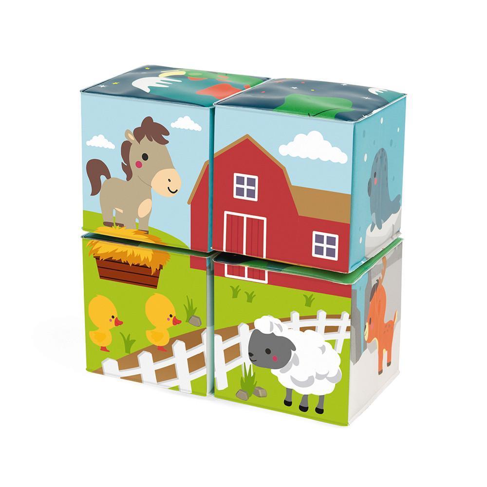 Janod 4 Bath Cubes 4-Piece Playset - TOYBOX Toy Shop