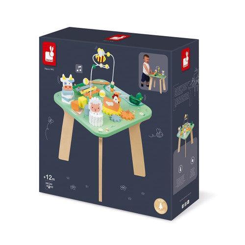 Janod Pretty Meadow Wooden Activity Table - TOYBOX Toy Shop