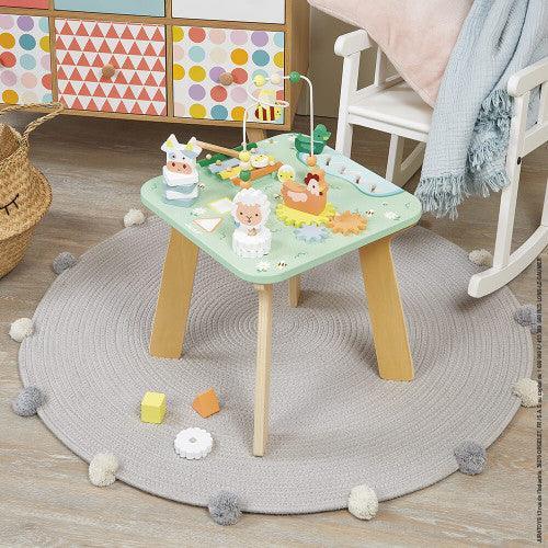 Janod Pretty Meadow Wooden Activity Table - TOYBOX Toy Shop