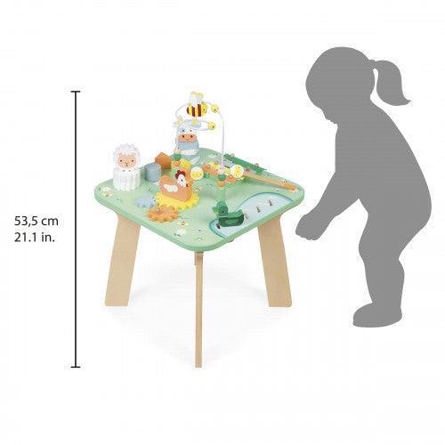 Janod Pretty Meadow Wooden Activity Table - TOYBOX Toy Shop