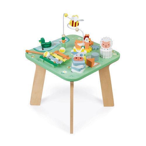 Janod Pretty Meadow Wooden Activity Table - TOYBOX Toy Shop