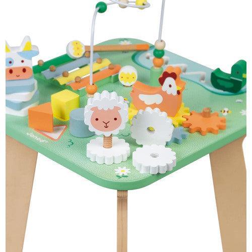 Janod Pretty Meadow Wooden Activity Table - TOYBOX Toy Shop