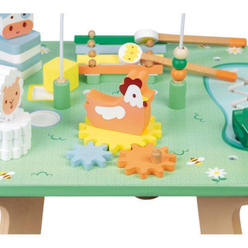 Janod Pretty Meadow Wooden Activity Table - TOYBOX Toy Shop