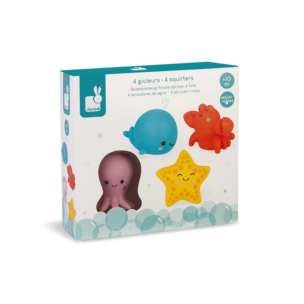 Janod Sea Creatures Squirters 4 Pack - TOYBOX Toy Shop