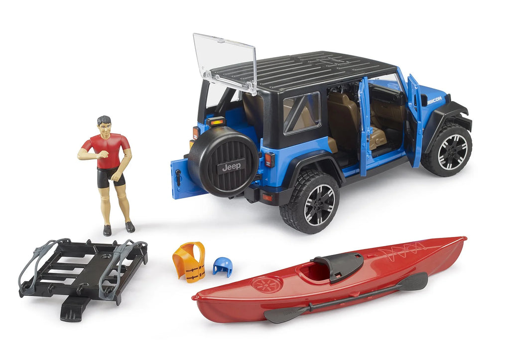 BRUDER Jeep Wrangler Rubicon Unlimited with Kayak - TOYBOX Toy Shop